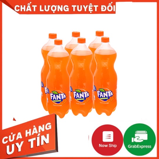 Thùng 6 Chai Nước Giải Khát Có Gas Fanta Cam 1 5L x 6 Vị cam siêu