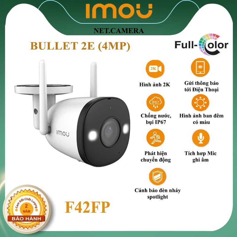 Camera Wifi ngoài trời IMOU IPC F42FP 4MP tích hợp mic và đèn spotlight