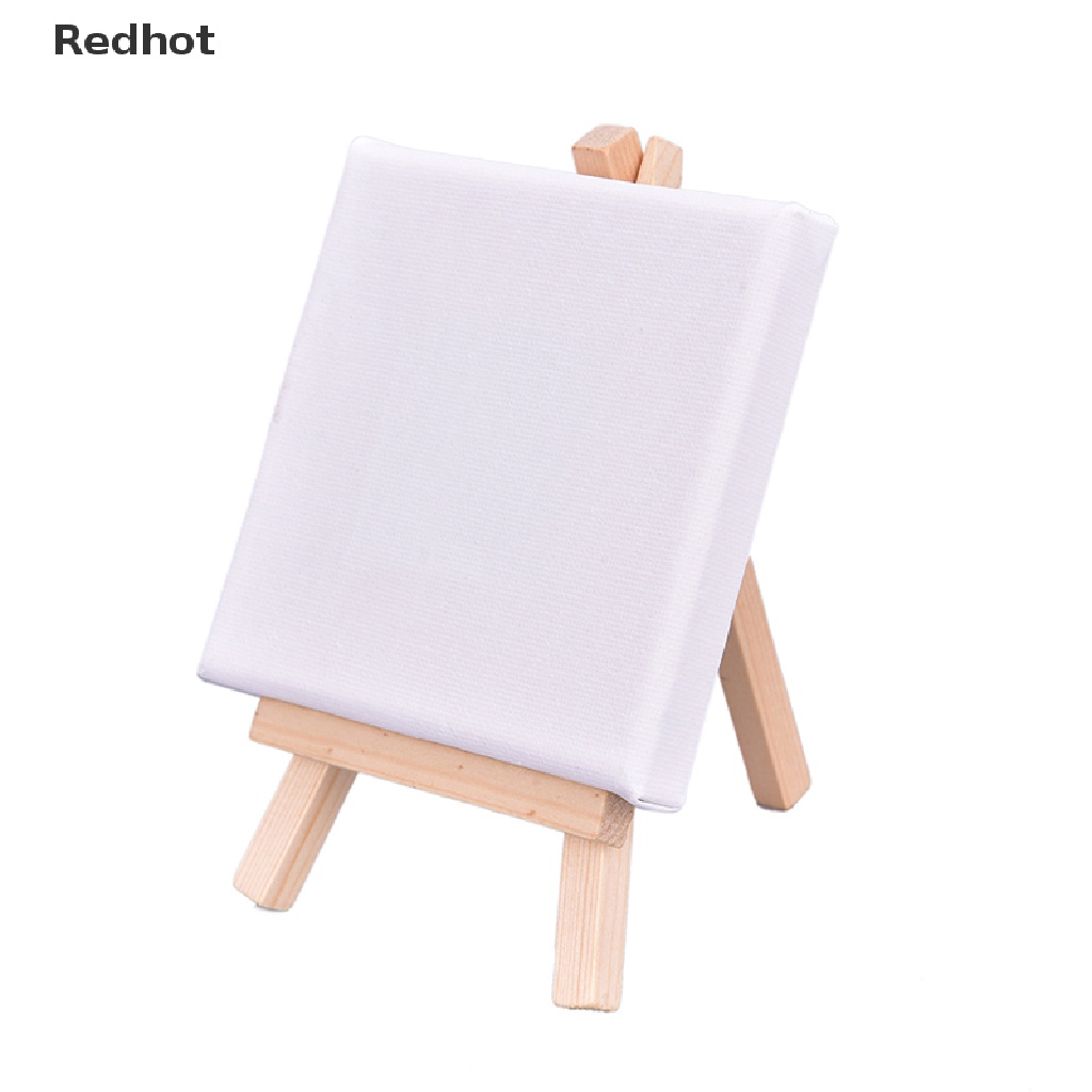 Set khung tranh vải canvas kèm giá đỡ tranh vẽ mini cỡ 10cmx10cm có