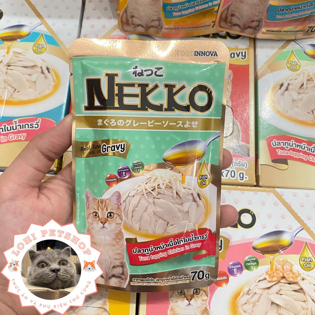 nekko gravy Thức ăn pate nekko cho mèo dạng sốt gói 70gr chọn vị