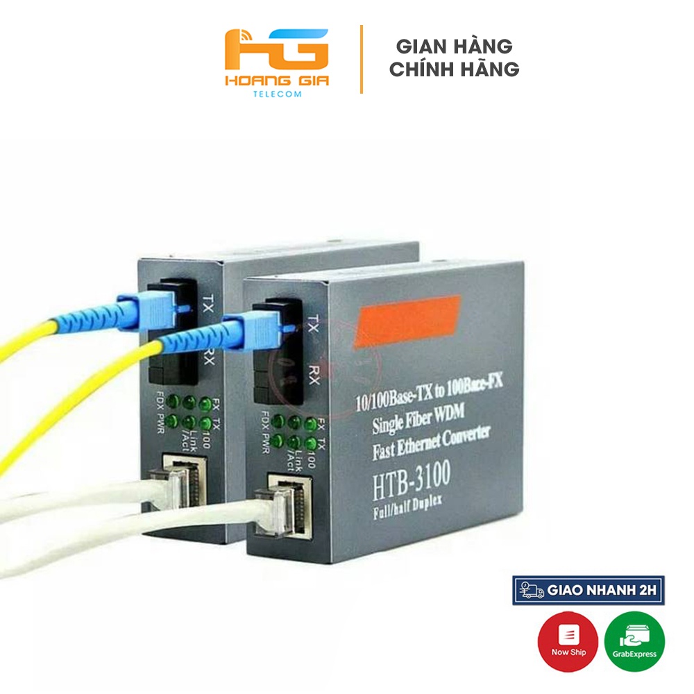 Bộ Chuyển Đổi Quang Điện NetLink HTB 3100 A B 100Mbps 1 Sợi 1 Cổng LAN