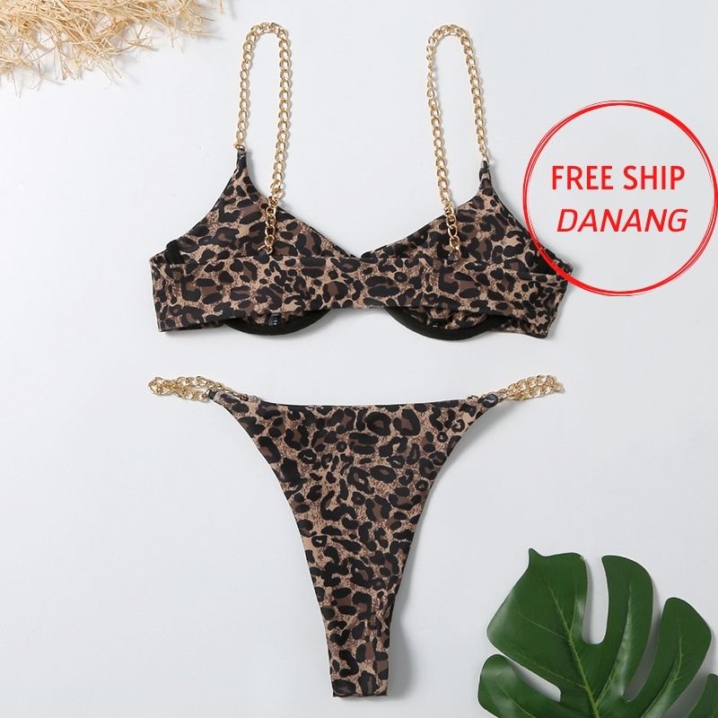 Bikini 2 mảnh sexy đi biển dây xích nhiều màu Shopee Việt Nam
