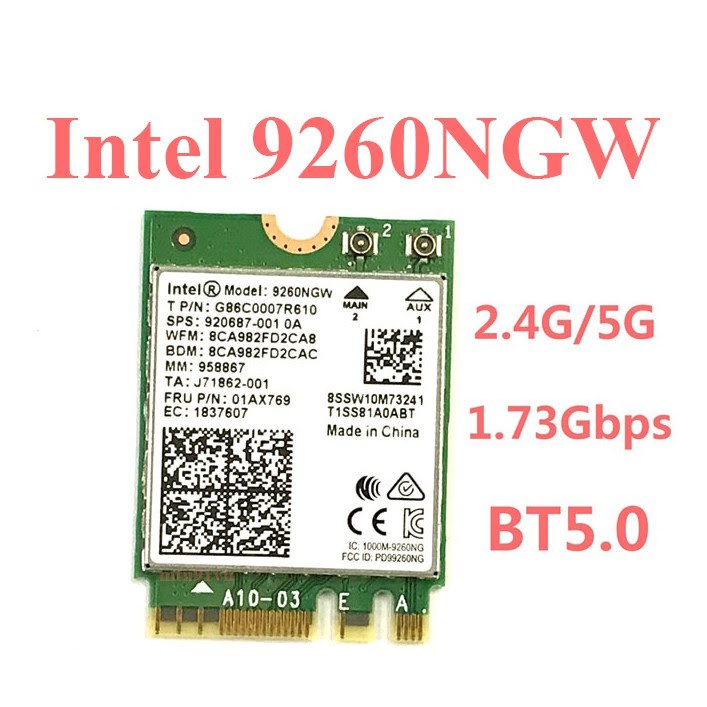 BH 12 tháng Card Intel WiFi Bluetooth AX210 AX200 AX201 AC 9560 9260