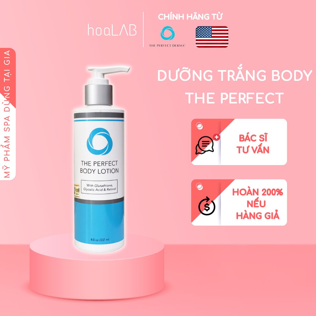 Sữa dưỡng thể sáng da The Perfect Body Lotion với Glutathione Retinol