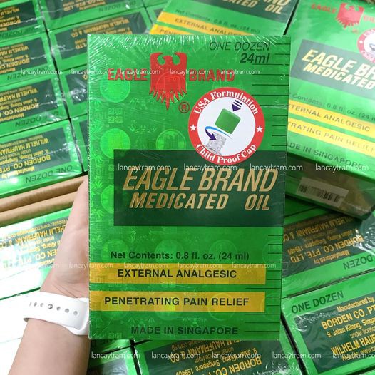 Dầu Gió Xanh Con Ó Eagle Brand Medicated Oil External Analgesic