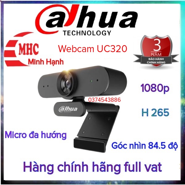 Webcam DAHUA HTI UC320 Full HD 1080p kèm micro Hàng chính hãng bảo