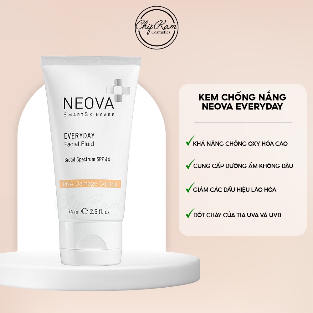 Kem chống nắng Neova Everyday Facial Fluid SPF 44 bảo vệ da chống tia