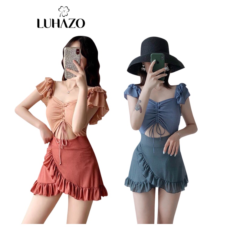 Bikini Đi Biển LUHAZO Đồ Bơi Nữ Dạng Váy Cao Cấp ulzzang Quảng Châu