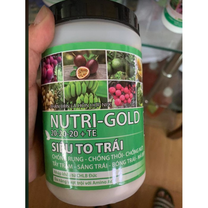 Phân bón lá NPK Nutri Gold 20 20 20 TE Siêu to trái Shopee Việt Nam