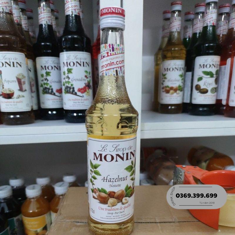 Siro Syrup Monin 700ml đủ vị đào dâu táo bạc hà vải matcha