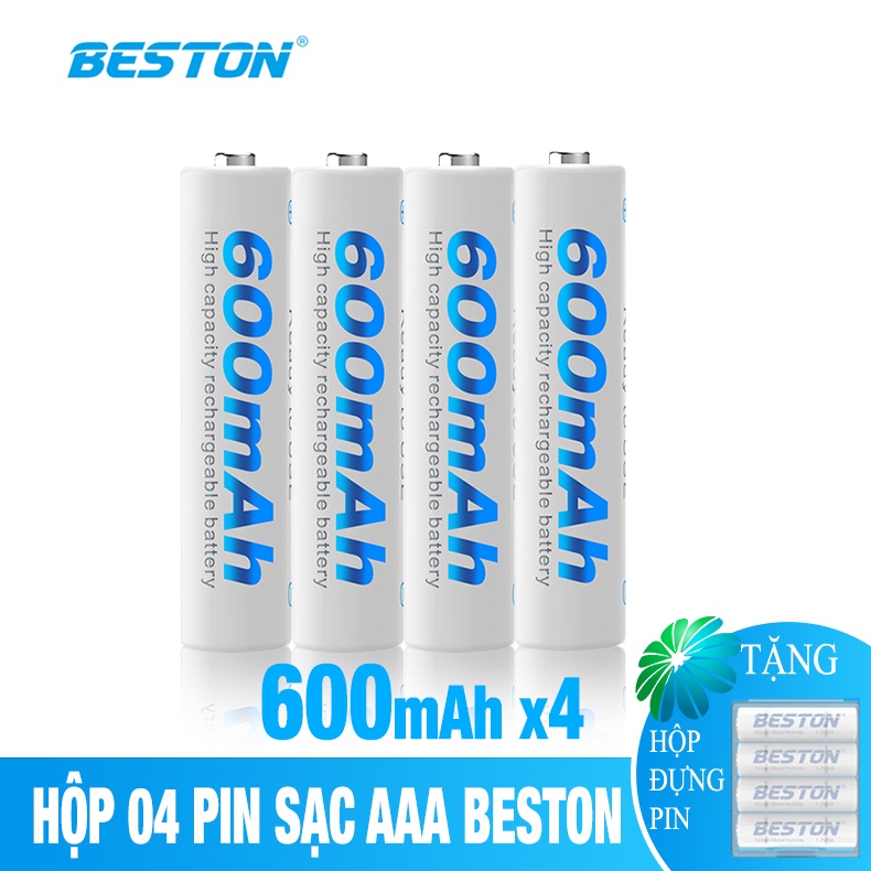 Sạc Pin AA AAA Beston C9001 Sạc Nhanh Tự Ngắt Có Nắp Đậy An Toàn Dùng