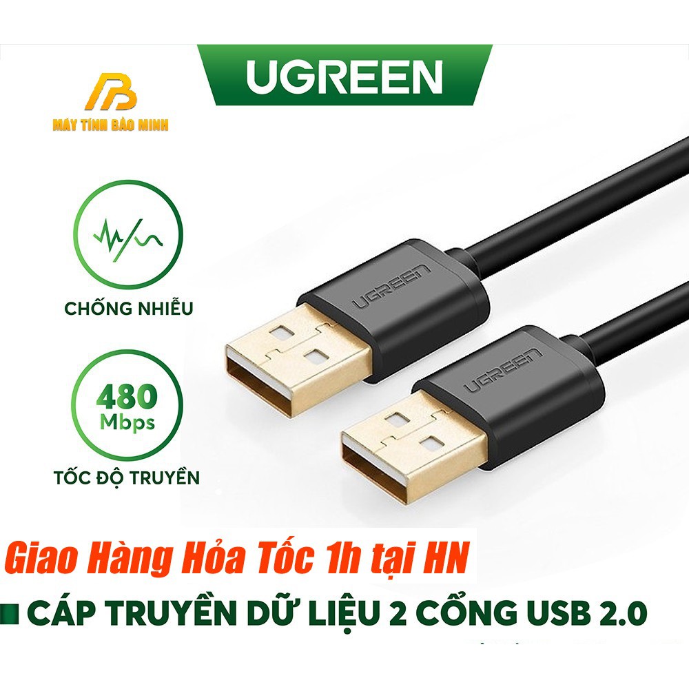 Dây USB 2 Đầu Đực Ugreen 10310 dài 1 5m Cáp USB 2 0 Chính Hãng