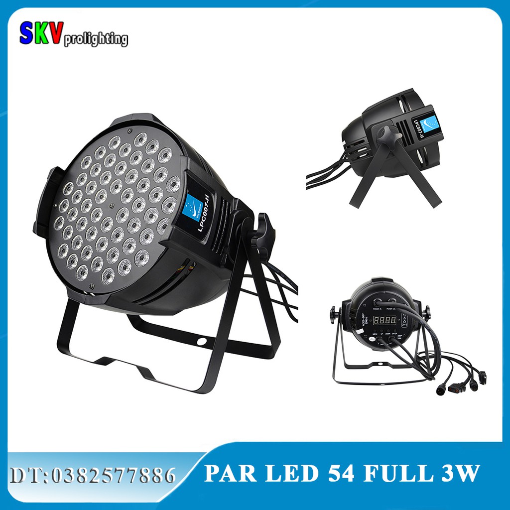 Đèn Par Led 54 full 3W 3 in 1 chính hãng Big Dipper mã LPC007 H đèn