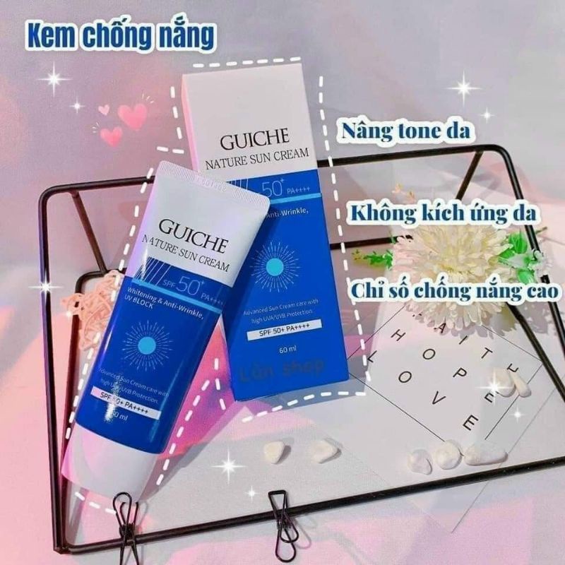 CHÍNH HÃNG Kem Chống Nắng Kiềm Dầu GUICHE NATURE SUN CREA Shopee