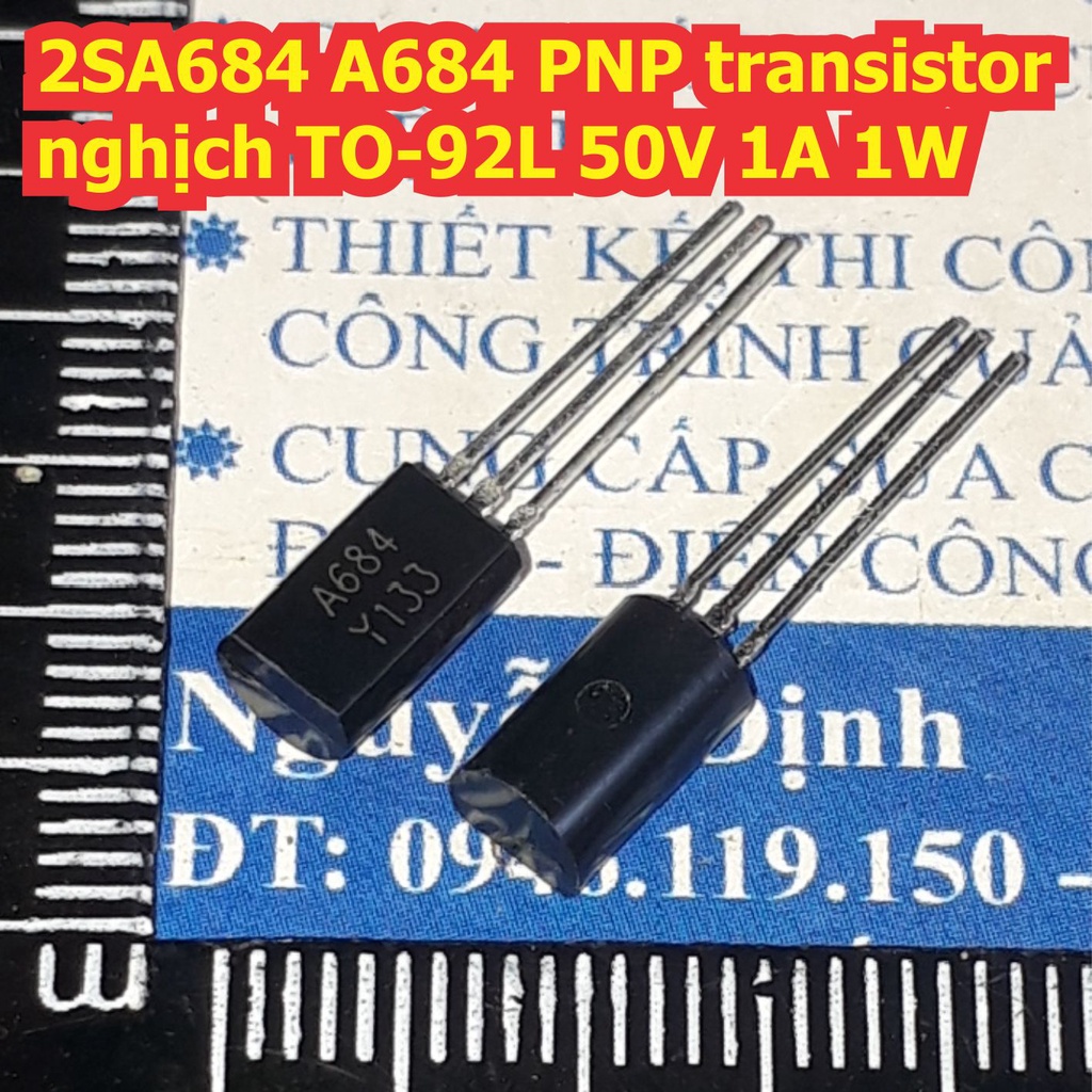 20 con 2SA684 A684 PNP transistor nghịch TO 92L 50V 1A 1W kde2714