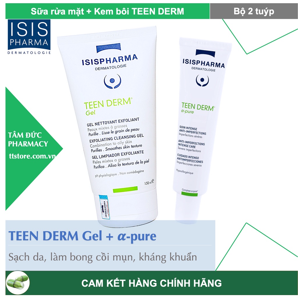 COMBO TEEN DERM GEL 150ml TEEN DERM ALPHA PURE 30ml ISIS Pharma