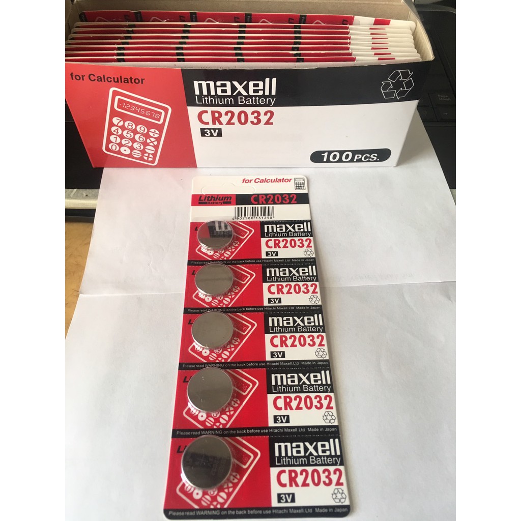 Pin CMOS Maxell CR2032 Lithium 3V 1 vỉ 5 viên CR2032 Lithium Battery