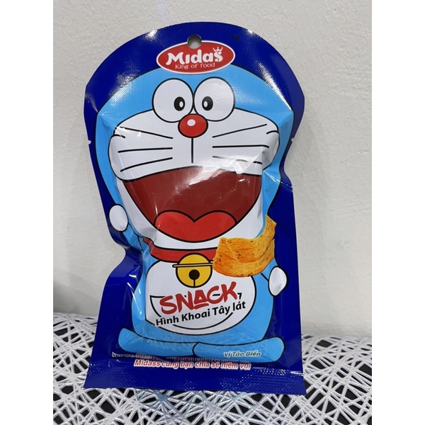 Combo 10 gói Snack hình khoai tây lát MIDASS vị tảo biển gói 30g bim