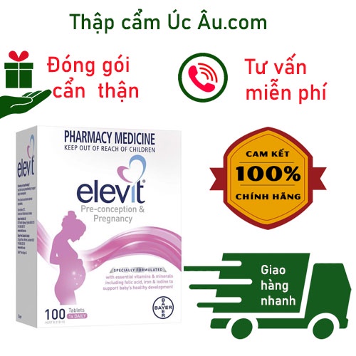 Vitamin Tổng Hợp Elevit cho bà bầu Elevit Pregnancy Úc 100viên