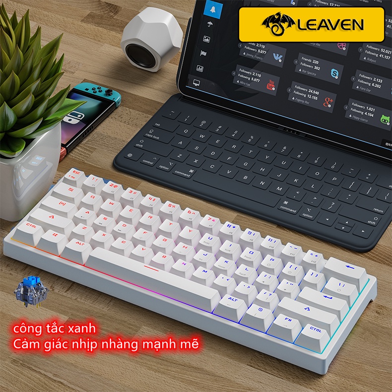 bàn phím LEAVEN K620 PRO RGB LED Giao hàng trong vòng 24 giờ bàn phím