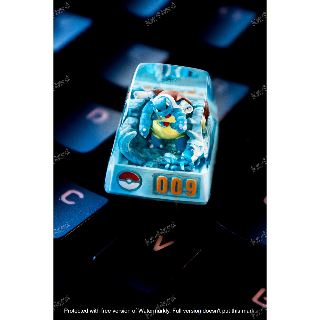 009 Blastoise Keycap resin pokemon nút bàn phím cơ artisan