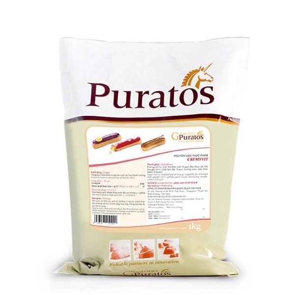 Bột trộn nhân kem su Nguyên liệu thực phẩm Cremyvit Puratos 1kg