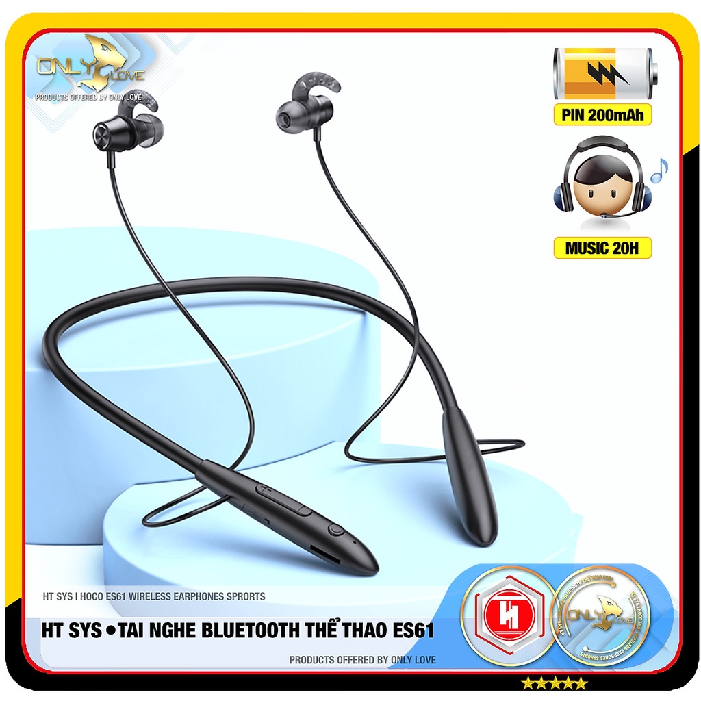 Tai nghe Bluetooth hoco ES61 Freeship Tai nghe thể thao tai nghe true