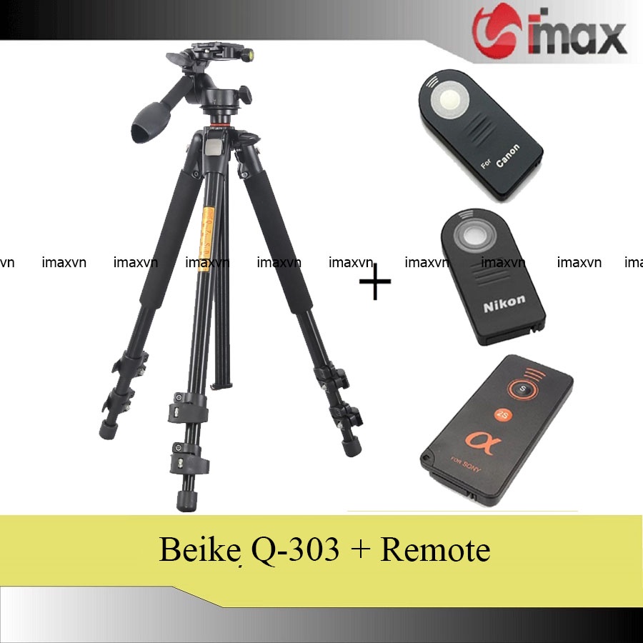 Chân máy ảnh Tripod Beike Q 303 Remote cho máy ảnh Shopee Việt Nam