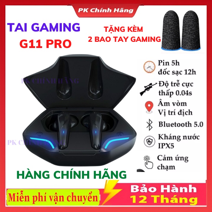 Tai nghe Gaming G11 Pro bluetooth không dây X15PRO 5 0 TWS Bass mạnh