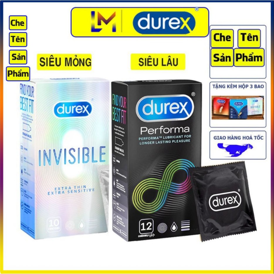 Combo H P Durex Perform Bao Cao Su V Durex Invisible Extra Thin