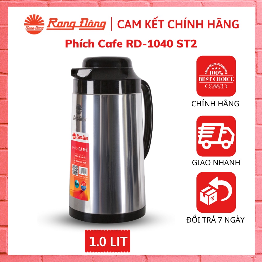 Phích Café Rạng Đông 1L Model RD 1040 ST2 Phích Nước Nóng Inox