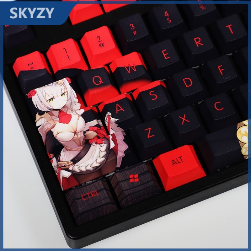 Genshin Impact Keycap Cherry Profile Noelle Anime Theme PBT Dye