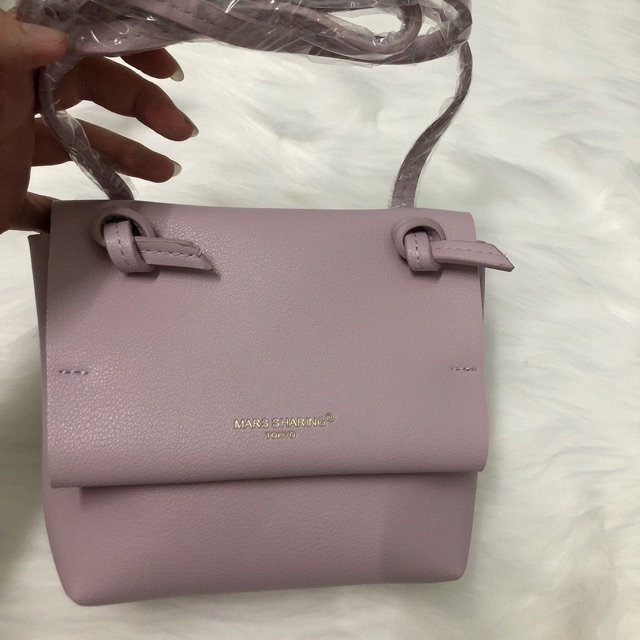 Túi tokyo nhật bản màu tím nude Shopee Việt Nam