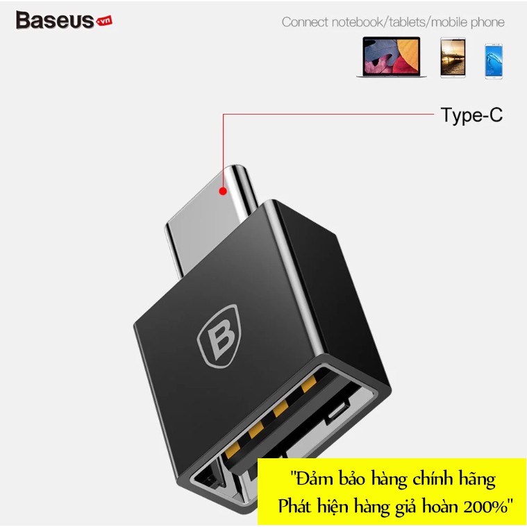 Đầu chuyển OTG USB Type C sang USB Full size Baseus TYPE C Male to USB