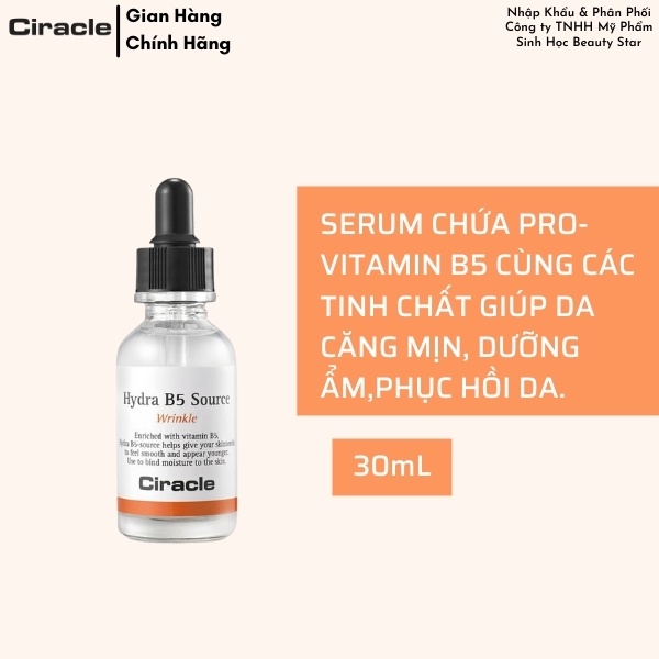 Serum Tinh Chất Dưỡng Ẩm CIRACLE HYDRA B5 SOURCE 30ml Giúp Phục Hồi Và