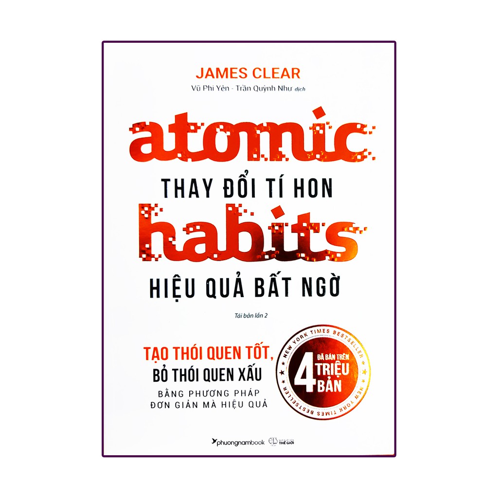 Sách kỹ năng sống Thay Đổi Tí Hon Hiệu Quả Bất Ngờ Atomic Habits