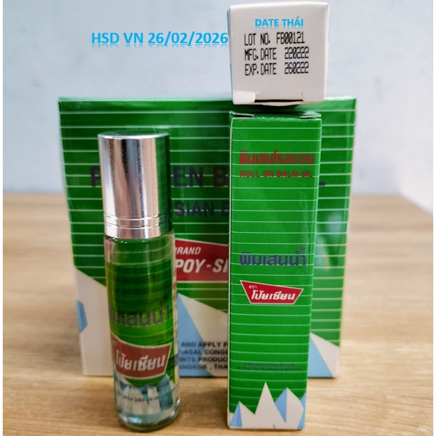 Dầu Lăn Thảo Dược Pim Saen Balm Oil Poy Sian 10cc Thái Lan Mẫu Mới