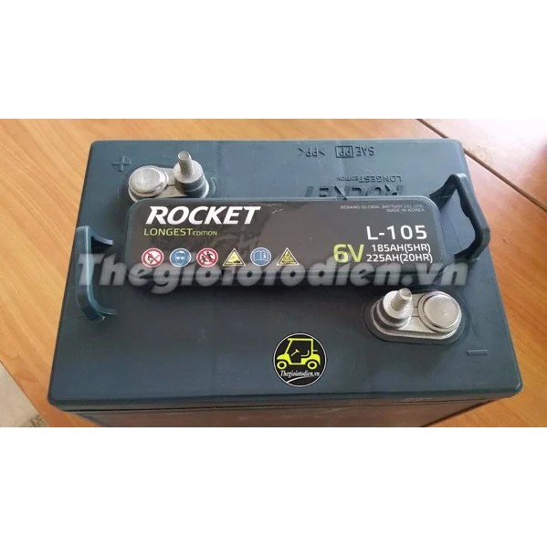 Ắc quy xe điện chở khách Rocket L 105 6V 225Ah Shopee Việt Nam