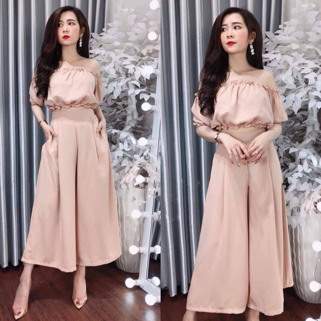 Set trễ vai màu nude Shopee Việt Nam
