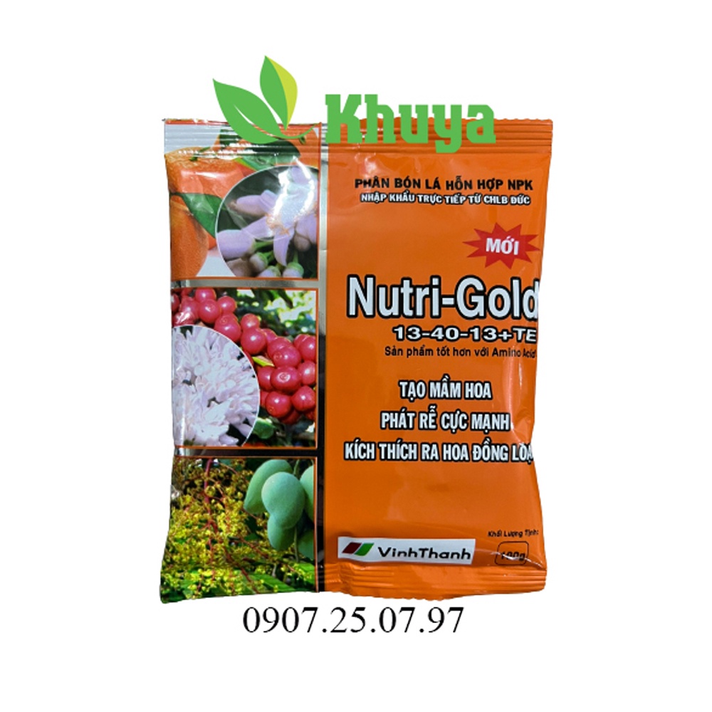 Phân bón lá hỗn hợp NPK Nutri Gold 100gr nhập khẩu trực tiếp CHLB Đức