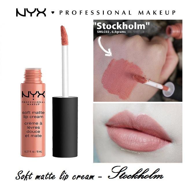 Son NYX Soft Matte Lip Cream SMLC 02 Stockholm màu nude Shopee