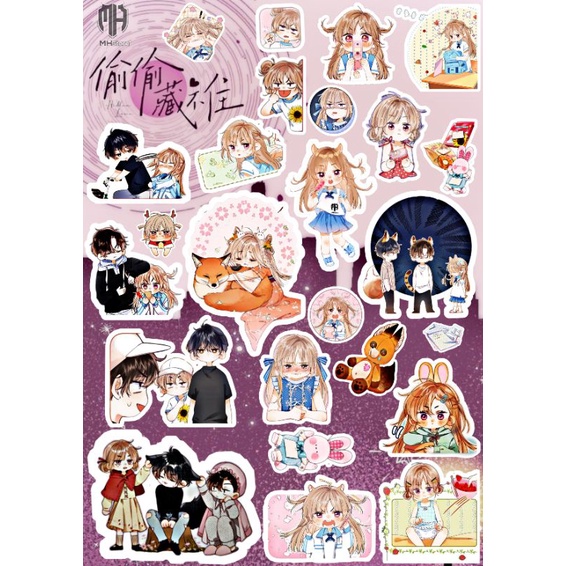 Kh A Sticker T Nh Y U Th M K N V Ng Tr M Kh Ng Th Gi U Shopee