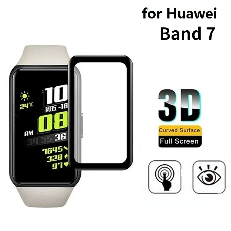 Kính Cường Lực Bảo Vệ Màn Hình Viền Cong Cho Huawei Band 7 Huawei