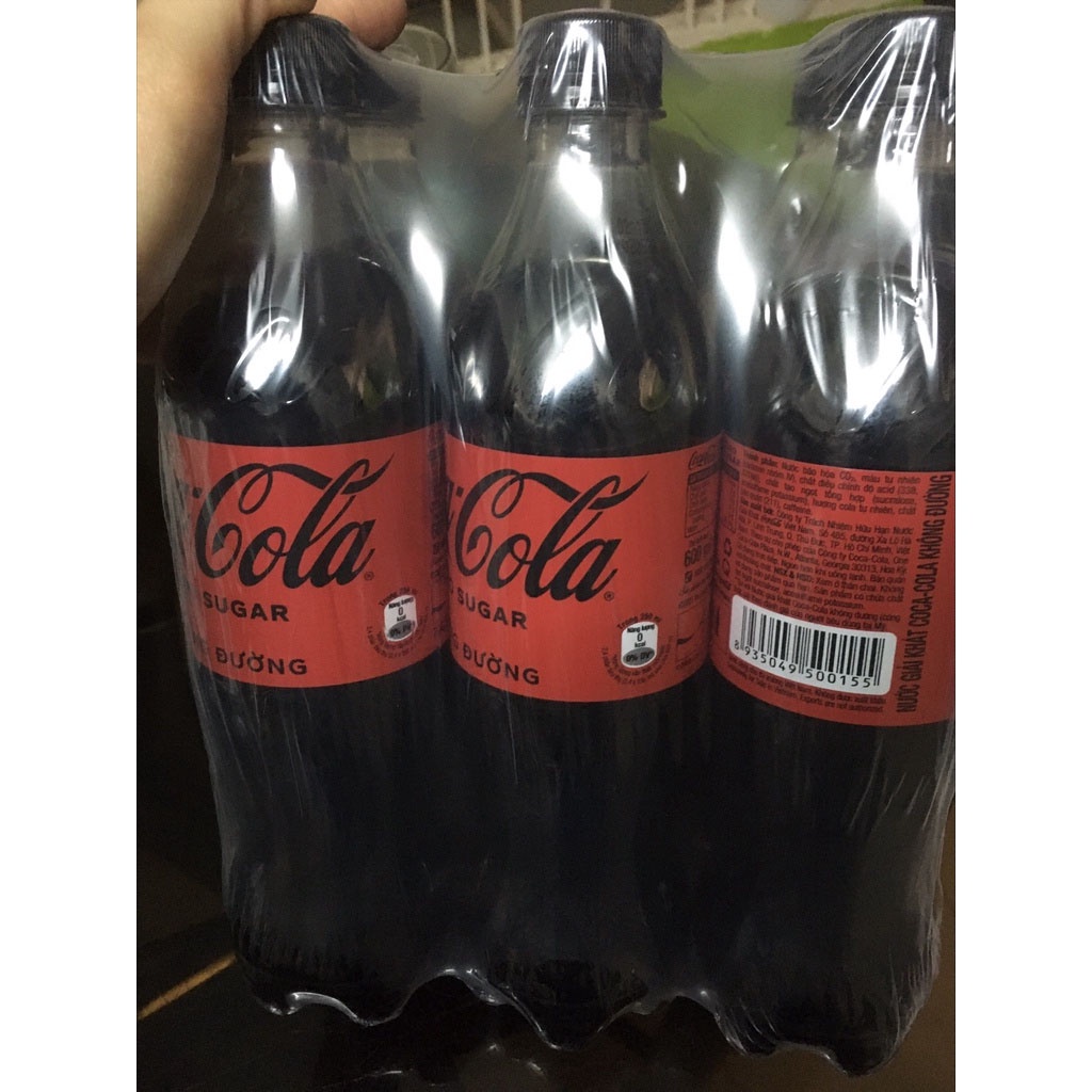 Lốc 6 chai Nước ngọt Coca Zero 1500ml Cocacola không đường Coca không