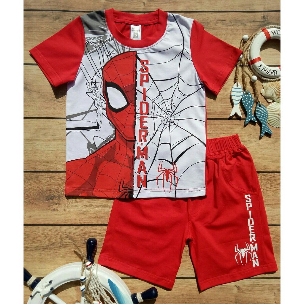 B Thun Cotton Spiderman Ng I Nh N B Trai Shopee Vi T Nam