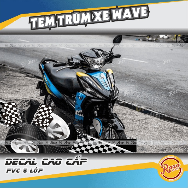 Tem Tr M Xe Wave Rsx M U Xanh En Decal Pvc L P Cao C P M Tem