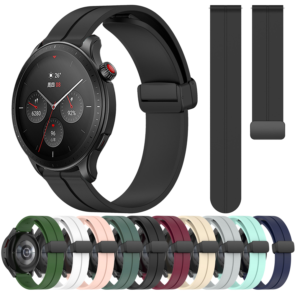 Dây Đeo Silicone Khóa Nam Châm Cho Đồng Hồ Thông Minh Huami Amazfit GTR