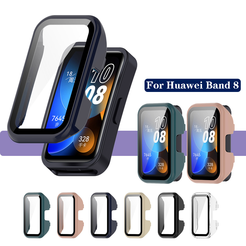 Dành Cho Huawei Band 9 8 Vỏ PC Cứng Kính Cường Lực Bảo Vệ Màn Hình Vỏ