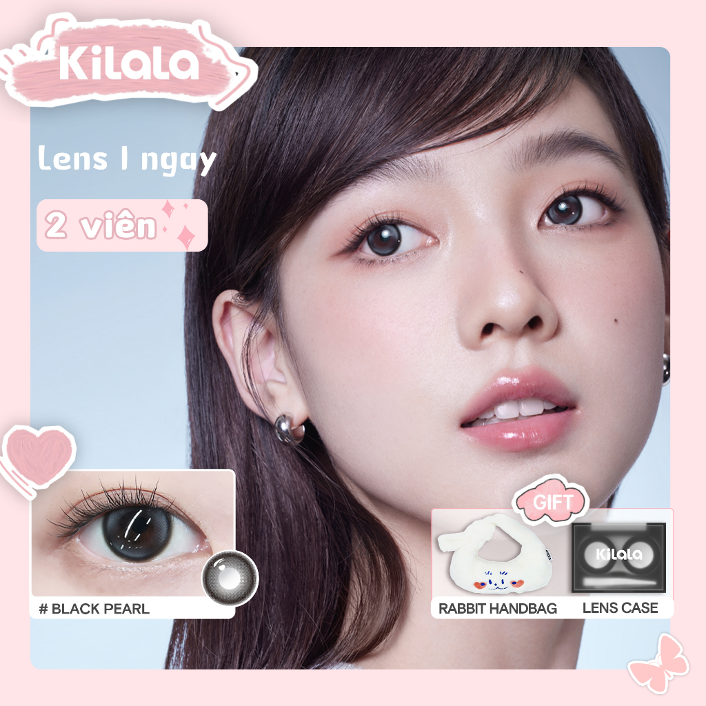 Kilala Lens Day Color Contact Lenses Black Pearl One Pair Mm