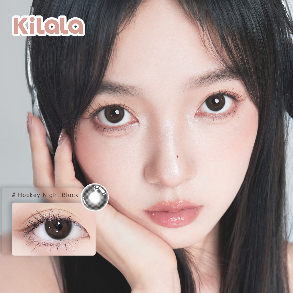 Kilala Lens Half Yearly Color Contact Lenses Hockey Night Black One